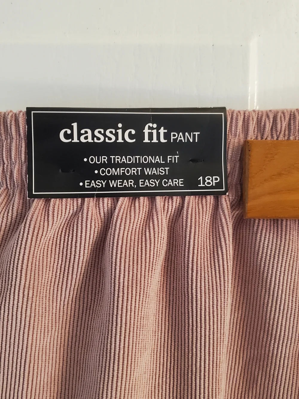 Alfred Dunner Petite Blush Ribbed Pants - Picture 5 of 5